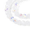 AB Color Plated Opaque Glass Rondelle Beads Strands EGLA-T029-4mm-09B-3
