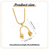 3Pcs 3 Colors Alloy Music Headset Pendant Necklaces Set for Women NJEW-AN0001-28-2