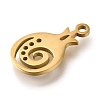 201 Stainless Steel Pendants STAS-R136-01G-04-2