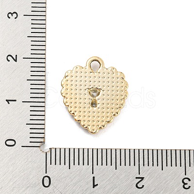 UV Plating Golden Alloy Enamel Pendants PALLOY-D026-03G-02-1