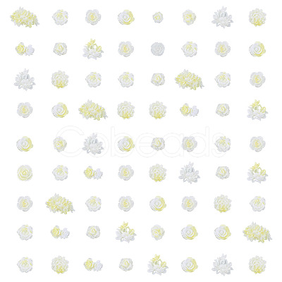 200Pcs Flower & Butterfly Resin Cabochons CRES-TA0001-89D-1