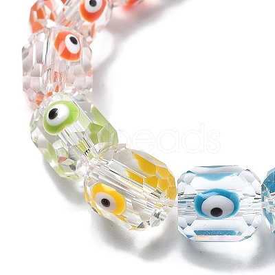 Handmade Evil Eye Lampwork Beads Strands LAMP-F035-15B-1