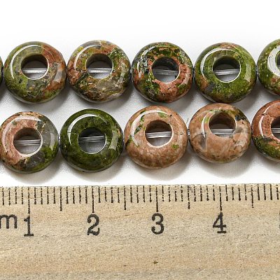 Natural Unakite Beads Strands G-P536-A01-01-1