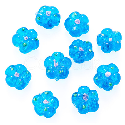 10Pcs Handmade Lampwork Beads LAMP-TADJ0001-01G-1