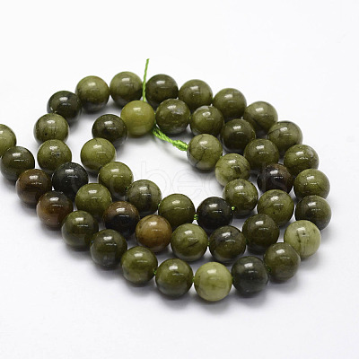 Natural Chinese Jade Beads Strands X-G-F363-8mm-1