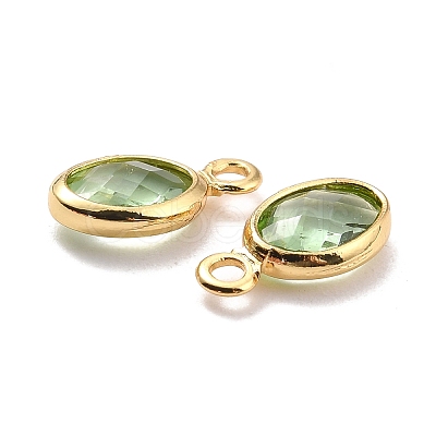 Eco-Friendly Brass with Glass Pendants X-KK-K268-01Q-1