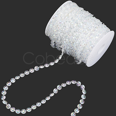 1Roll AB Color Butterfly ABS Plastic Beads Ribbons OCOR-SP0001-24-1
