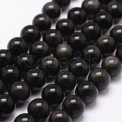 Natural Rainbow Obsidian Beads Strands G-D838-12mm-04-1