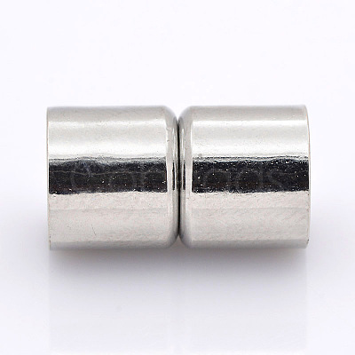 Column Brass Magnetic Clasps with Glue-in Ends KK-D351-1