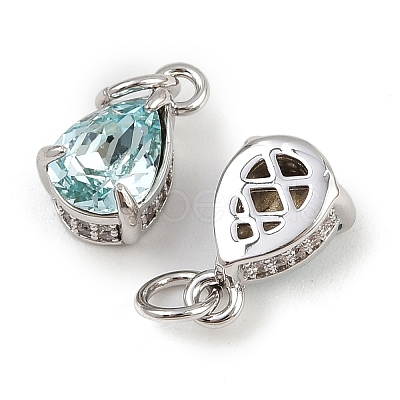 Brass Pave Cubic Zirconia Pendants KK-L240-05P-05-1