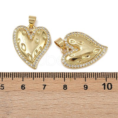 Brass Micro Pave Cubic Zirconia Pendants KK-I358-068G-04-1