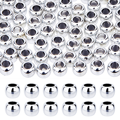 300Pcs CCB Plastic European Beads CCB-DC0001-21-1