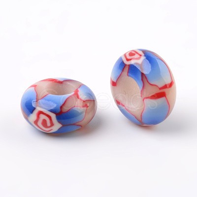 Handmade Polymer Clay Enamel European Beads FPDL-J002-M-1