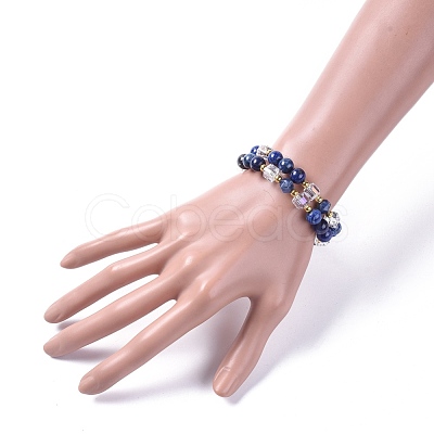 Two Loops Fashion Wrap Bracelets BJEW-JB04689-02-1