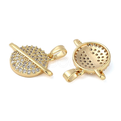 Brass Micro Pave Cubic Zirconia Pendants KK-U045-12G-1