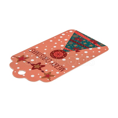 Rectangle Christmas Theme Kraft Paper Cord Display Cards CDIS-K003-02C-1
