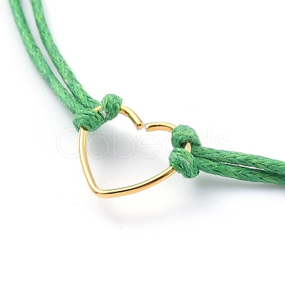 Adjustable Waxed Cotton Cord Bracelets X-BJEW-JB05064-1