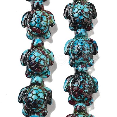 Synthetic Turquoise Dyed Beads Strands G-P507-05O-1