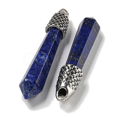 Dyed Natural Lapis Lazuli Pointed Big Pendants G-F766-02AS-07-1