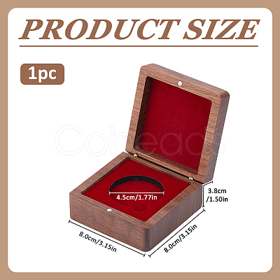 Wood Commemorative Coin Storage Magnetic Boxes CON-WH0133-009A-1