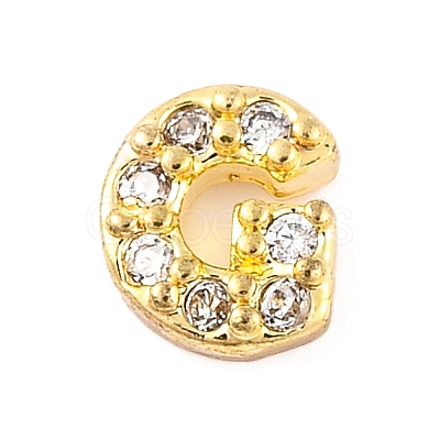 Rack Plating Brass Micro Pave Cubic Zirconia Cabochons KK-F874-04G-G-1