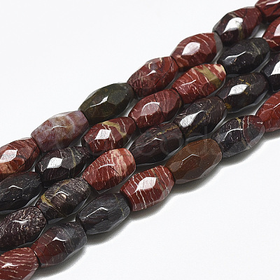 Natural Red Rainbow Jasper Beads Strands G-S357-A02-1