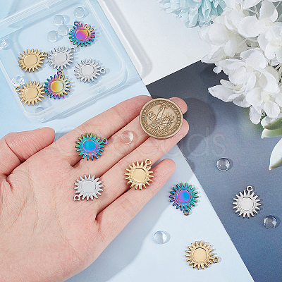 DIY Blank Sun Pendant Making Kit DIY-UN0005-08-1