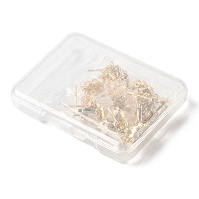 Brass Stud Earring Findings LS-ZIRC-L096-16G-1