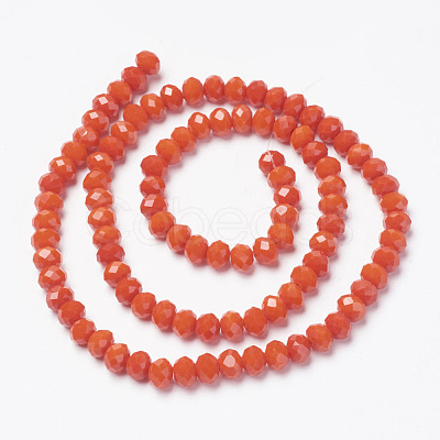 Opaque Solid Color Glass Beads Strands EGLA-A034-P6mm-D03-1