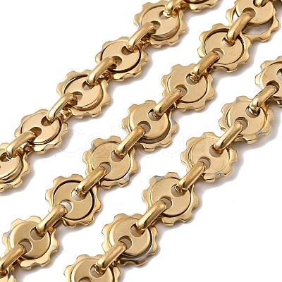 304 Stainless Steel Flower Link Chains CHS-Z007-02G-1