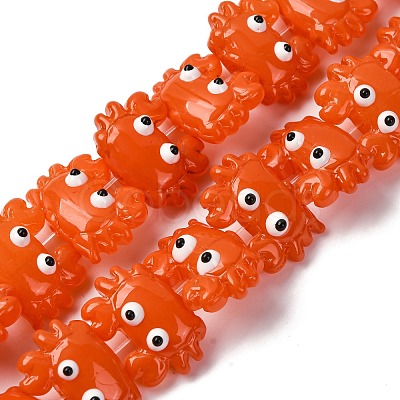 Transparent Glass Enamel Beads LAMP-V001-08K-1