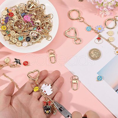 1 Bag DIY Keychain Kit DIY-GL0007-19A-1