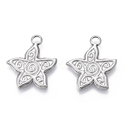 Non-Tarnish 304 Stainless Steel Pendants STAS-T063-199P-1