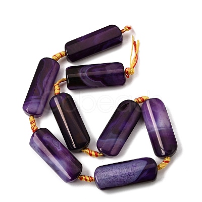 Natural Banded Agate Beads Strands G-H342-B06-01-1