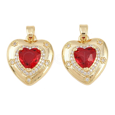 Brass Micro Pave Cubic Zirconia Pendants KK-H257-05G-03-1
