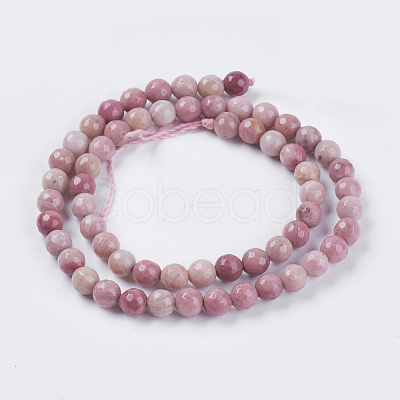 Natural Rhodochrosite Beads Strands X-G-G542-8mm-12-1