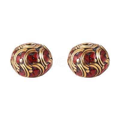2Pcs Handmade Tibetan Style Beads KK-TA0008-43-1