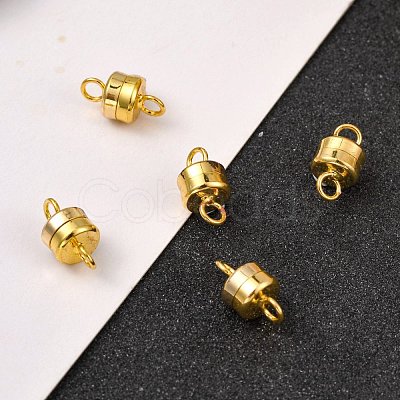 Column Brass Magnetic Clasps with Loops X-KK-M064-G-NR-1