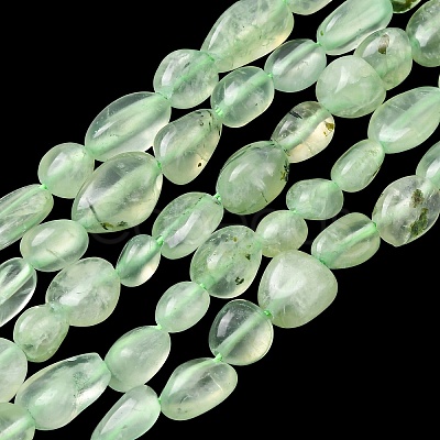 Natural Prehnite Beads Strands G-G018-64-1