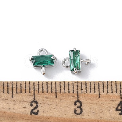 Brass Pave Cubic Zirconia Connector Charms KK-F892-53P-04-1