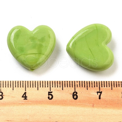 Heart Handmade Lampwork Beads LAMP-U003-01O-1