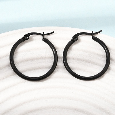 201 Stainless Steel Hoop Earrings SA-CBA4A0D-16EB-A-1