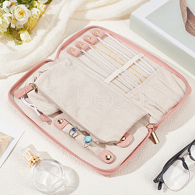 PU Leather Jewelry Zipper Bags ABAG-WH20001-41C-1