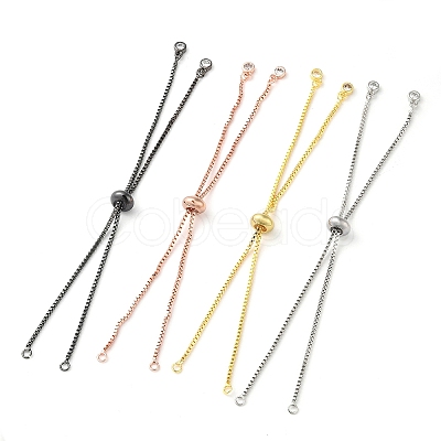 Rack Plating Adjustable Brass Slider Bracelet Making KK-M269-25-1