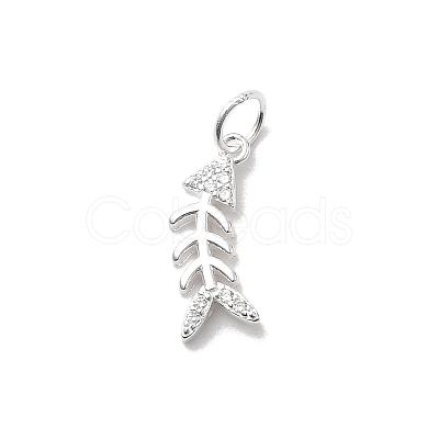 925 Sterling Silver Micro Pave Cubic Zirconia Pendants STER-D309-01C-S-1