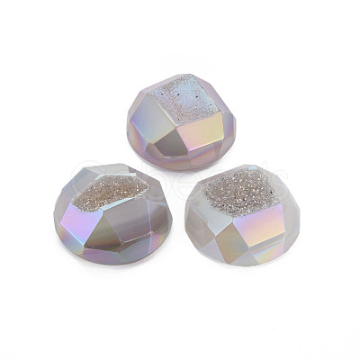 Natural Agate Crystal Cabochons G-N0326-90-1
