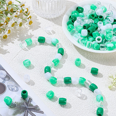 120Pcs 4 Colors ABS Plastic Imitation Pearl European Beads FIND-SC0022-07A-1