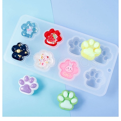 Cat Footprint Silicone Molds DIY-WH0203-30-1
