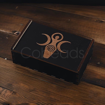 Rectangle Wooden Tarot Storage Box for Divination PW-WG90B8F-03-1