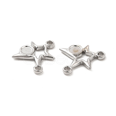 Non-Tarnish 304 Stainless Steel Cabochon Connector Settings LS-STAS-B032-41P-1